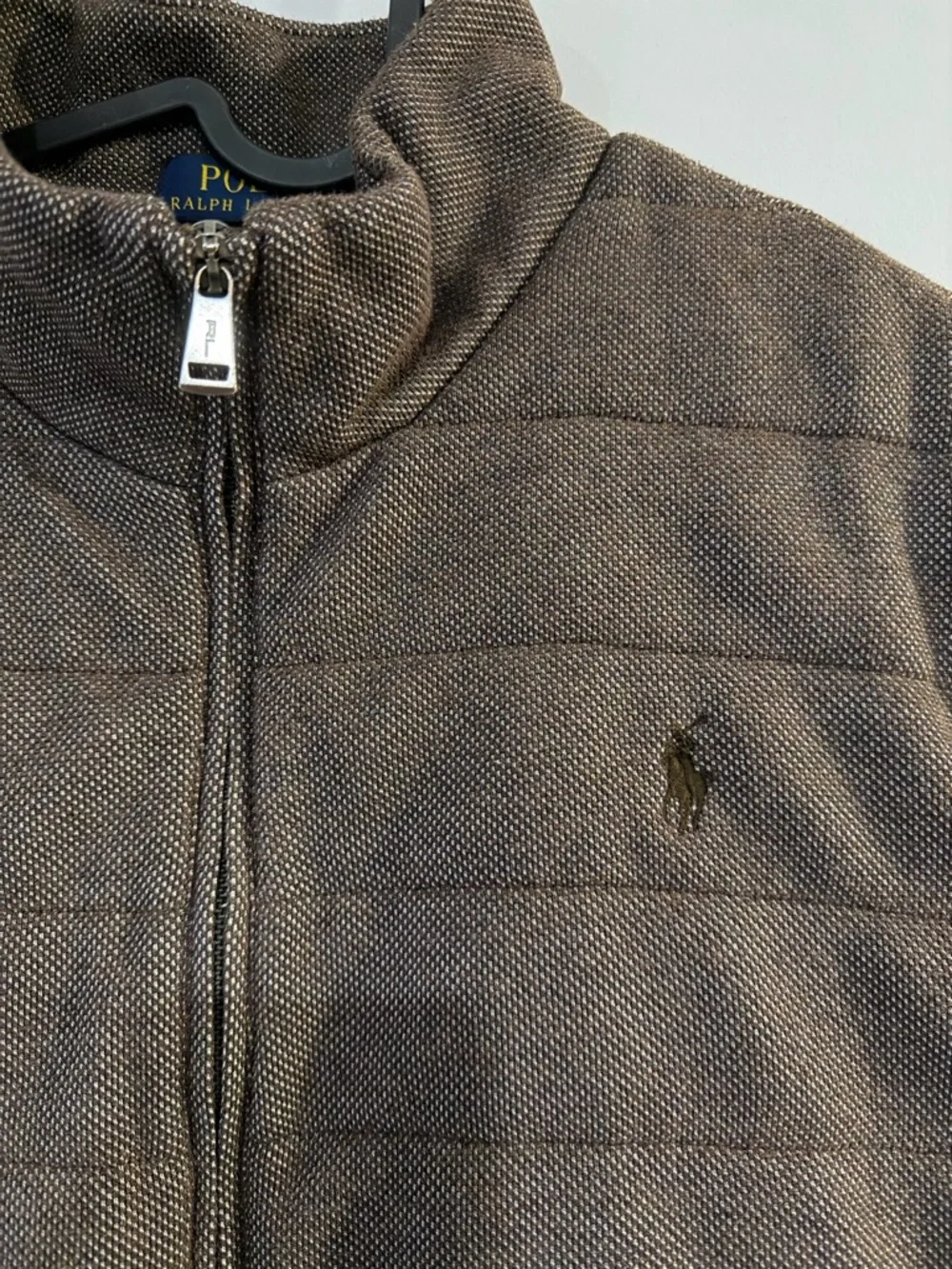 Polo by Ralph Lauren Quilted Brown Zip-Front Vest - #44 - Picture 3 of 7